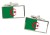 Algeria Flag Cufflinks in Chrome Box