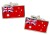 Australian Red Ensign (Merchant Navy) Flag Cufflinks in Chrome Box