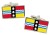 Bedfordshire (England) Flag Cufflinks in Chrome Box