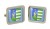 Bks (Hungary) Square Cufflinks in Chrome Box