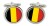 Belgium Belgique Belgi Cufflinks in Chrome Box