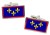 Berry (France) Flag Cufflinks in Chrome Box