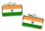 India Flag Cufflinks in Chrome Box