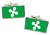 Lombardy (Italy) Flag Cufflinks in Chrome Box