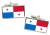 Panama Flag Cufflinks in Chrome Box