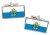 San Marino Flag Cufflinks in Chrome Box