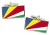 Seychelles Flag Cufflinks in Chrome Box