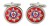 Northern Ireland Fire and Rescue Cufflinks in Chrome Box