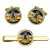 Corps of Army Music, British Army Cufflinks and Tie Clip Set