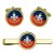 East Midlands University Officers' Training Corps UOTC, British Army Cufflinks and Tie Clip Set