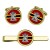 Fife and Forfar Yeomanry Scottish Horse (FFY/SH), British Army ER Cufflinks and Tie Clip Set