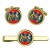 GSC General Service Corps, British Army ER Cufflinks and Tie Clip Set