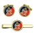 Gurkha Staff and Personnel Support Branch, British Army ER Cufflinks and Tie Clip Set