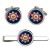 Household Division, British Army ER Cufflinks and Tie Clip Set