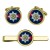 Irish Guards, British Army ER Cufflinks and Tie Clip Set