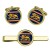 King's Own Royal Regiment, British Army Cufflinks and Tie Clip Set