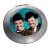 Laurel and Hardy Chrome Mirror