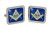 American Masons Square Cufflinks in Chrome Box
