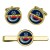 Oxfordshire and Buckinghamshire Light Infantry, British Army Cufflinks and Tie Clip Set