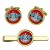 Queen's Own Cameron Highlanders, British Army Cufflinks and Tie Clip Set