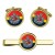 Queen's Own Dorset Yeomanry, British Army Cufflinks and Tie Clip Set