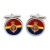 Queen's Own Mercian Yeomanry, British Army Cufflinks in Chrome Box