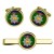 Queen's Royal Surrey Regiment, British Army Cufflinks and Tie Clip Set