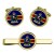 Royal Army Veterinary Corps (RAVC), British Army CR Cufflinks and Tie Clip Set