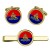 Royal Artillery, British Army CR Cufflinks and Tie Clip Set