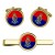 Royal Horse Artillery (RHA), British Army CR Cufflinks and Tie Clip Set
