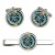 Small Arms School Corps (SASC), British Army ER Cufflinks and Tie Clip Set