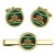South Staffordshire Regiment, British Army Cufflinks and Tie Clip Set