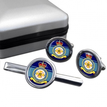 No. 111 Squadron (Royal Air Force) Round Cufflink and Tie Clip Set