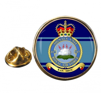 No. 117 Signals Unit (Royal Air Force) Round Pin Badge