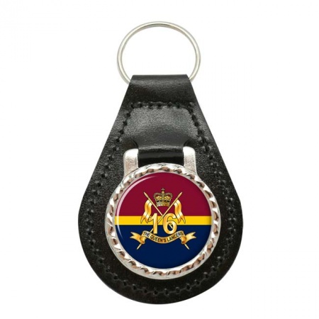 16th/5th Queen's Royal Lancers, British Army Leather Key Fob