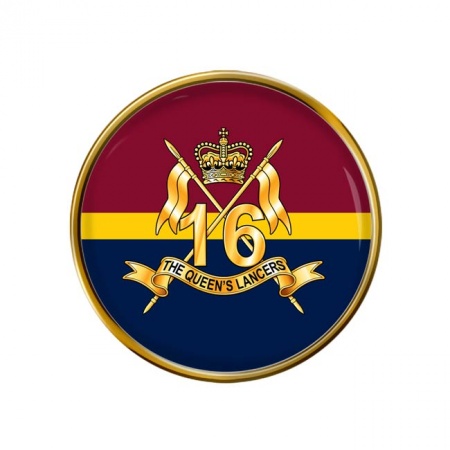 16th/5th Queen's Royal Lancers, British Army Pin Badge