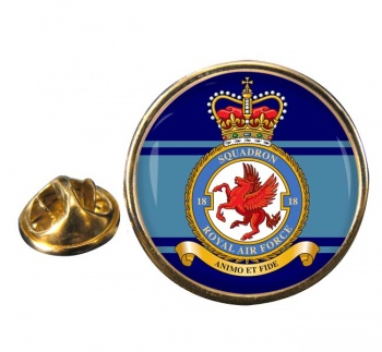 No. 18 Squadron (Royal Air Force) Round Pin Badge
