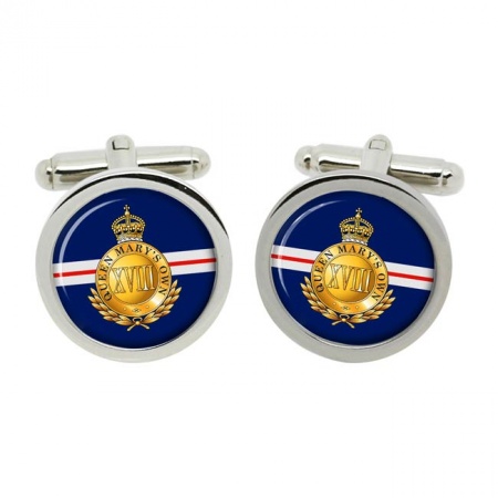 18th Royal Hussars (Queen Mary's Own), British Army Cufflinks in Chrome Box