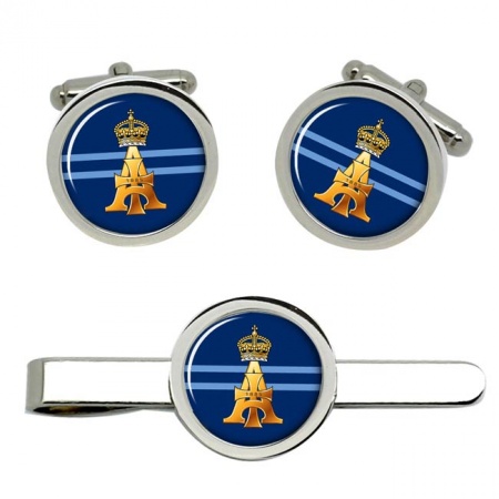 19th Royal Hussars (Queen Alexandra's Own), British Army Cufflinks and Tie Clip Set