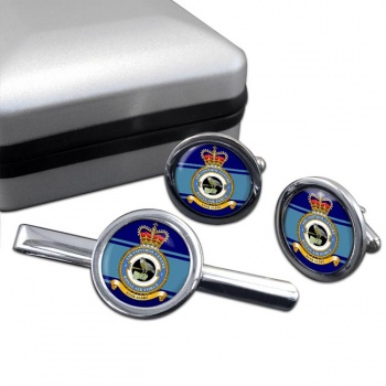 No. 1 Air Control Centre (Royal Air Force) Round Cufflink and Tie Clip Set