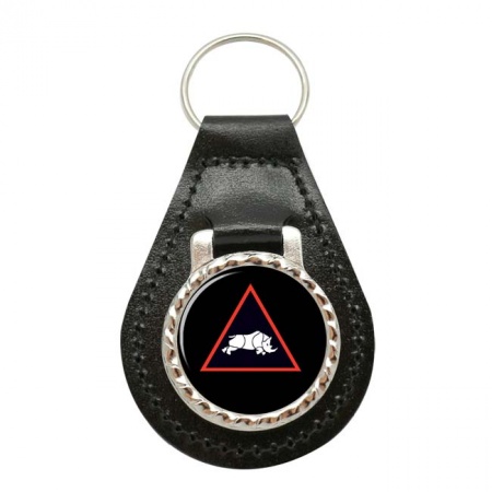 1 Division, British Army Leather Key Fob
