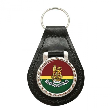 1st Royal Dragoons Badge Leather Key Fob