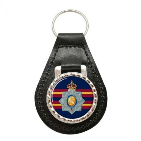 1st King's Dragoon Guards, British Army Leather Key Fob