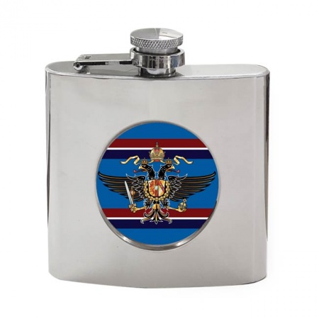 1st Queen's Dragoon Guards Crest, British Army Hip Flask