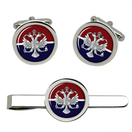 1st Queen's Dragoon Guards, British Army Cufflinks and Tie Clip Set