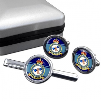 No. 21 Squadron (Royal Air Force) Round Cufflink and Tie Clip Set