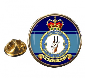 No. 26 Squadron (Royal Air Force) Round Pin Badge