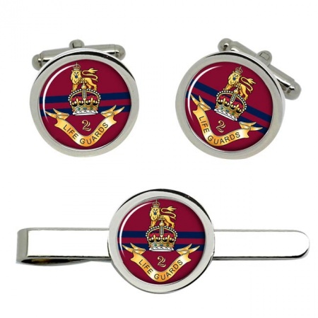2nd Life Guards Cypher, British Army Cufflinks and Tie Clip Set