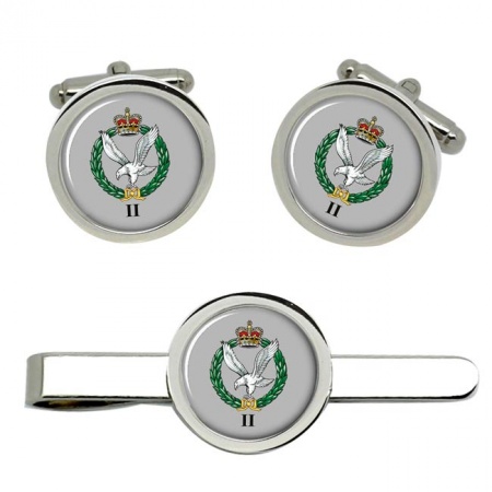 2 Regiment Army Air Corps, British Army ER Cufflinks and Tie Clip Set