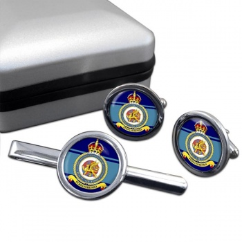 No. 313 Ferry Training Unit Transport Command (Royal Air Force) Round Cufflink and Tie Clip Set